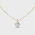 Isolde Princess Cut Diamond Solitaire Pendant