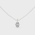 Solenne Oval Diamond Solitaire Pendant