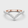 Virelle Chevron Diamond Wedding Band