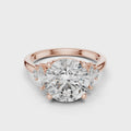 Seraphina Round Brilliant & Marquise Diamond Three Stone Ring