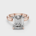 Aurelia Emerald Cut Diamond Solitaire Ring