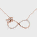 Avelisse Diamond Butterfly Infinity Pendant