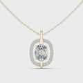 Elara Oval Diamond Halo Pendant