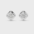 Seren Round Brilliant Diamond Sculpted Four-Petal Stud Earrings