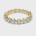 Aurora Halo Mixed-Cut Diamond Tennis Bracelet