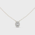 Lunelle Oval Diamond Halo Pendant