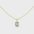 Arielle Oval Diamond Solitaire Pendant