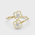 Fleuria Two Diamond Flower Ring