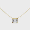 Elara Emerald Cut Diamond Pendant