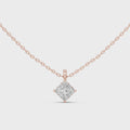 Isolde Princess Cut Diamond Solitaire Pendant