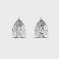 Pear Diamond Solitaire Stud Earrings