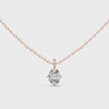 Solenne Oval Diamond Solitaire Pendant