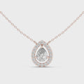 Seraphine Pear Diamond Halo Pendant