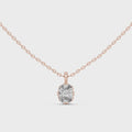 Arielle Oval Diamond Solitaire Pendant