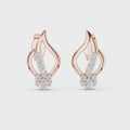 Aurelia Diamond Flame Stud Earrings