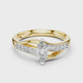 Elanore Marquise & Diamond Twist Ring