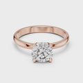 Seraphina Round Brilliant Diamond Heart Gallery Solitaire Ring