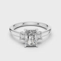 Elodie Three Stone Radiant & Emerald Cut Diamond Ring