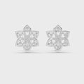 Elara Diamond Floral Stud Earrings