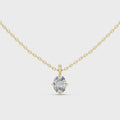 Solenne Oval Diamond Solitaire Pendant
