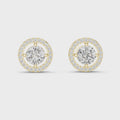 Diamond Halo Stud Earrings