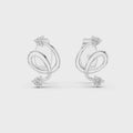 Elara Diamond Swirl Stud Earrings