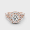 Aurelia Round Diamond Halo Split-Shank Ring