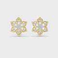 Elara Diamond Floral Stud Earrings