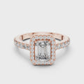 Aurelia Emerald Diamond Halo Ring