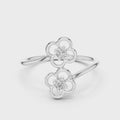 Fleuria Two Diamond Flower Ring