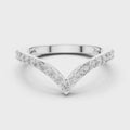 Virelle Chevron Diamond Wedding Band