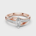 Elanore Marquise & Diamond Twist Ring