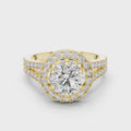 Aurelia Round Diamond Halo Split-Shank Ring