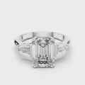 Aurelia Emerald Cut Diamond Three-Stone Ring