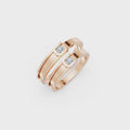 Elara Round Diamond Wedding Band Set