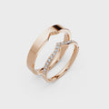 Elara V-Shaped Diamond Wedding Band Set