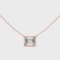 Elara Emerald Cut Diamond Pendant