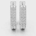 Double Row Pavé Diamond Huggie Earrings
