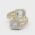 Celeste Emerald Halo Diamond Ring