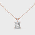 Elara Princess Cut Diamond Pendant