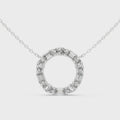 Virelia Oval & Emerald Diamond Circle Pendant