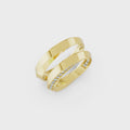 Elara Diamond Twist Wedding Band Set