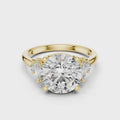 Seraphina Round Brilliant & Marquise Diamond Three Stone Ring