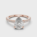 Seraphine Pear Cut Pavé Diamond Ring
