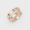 Elara Four Diamond Wedding Band Set