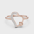 Amorette Diamond Heart & Bow Ring