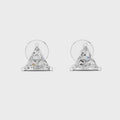 Trillion Diamond Solitaire Stud Earrings